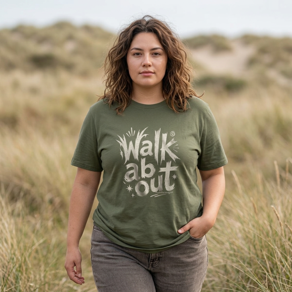 Walk About T-Shirt — Retro Handlettered 'Walk About' Graphic Tee