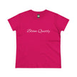 Bloom Quietly Women's Tee — Minimal Inspirational Script T-Shirt