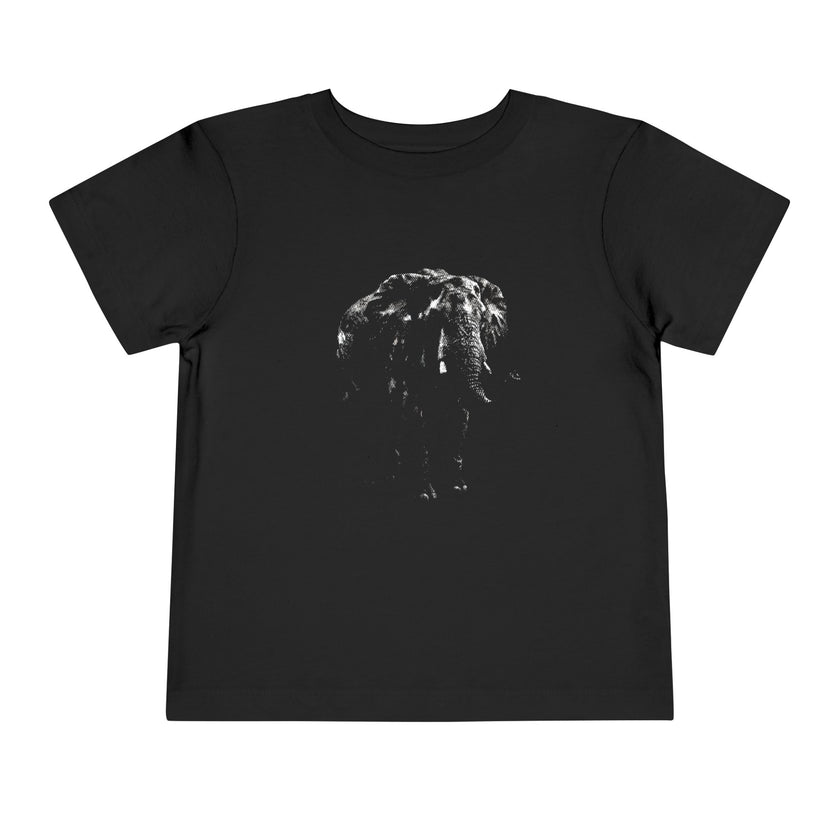 Toddlers' Elephant Tee — Black Silhouette Baby T‑Shirt