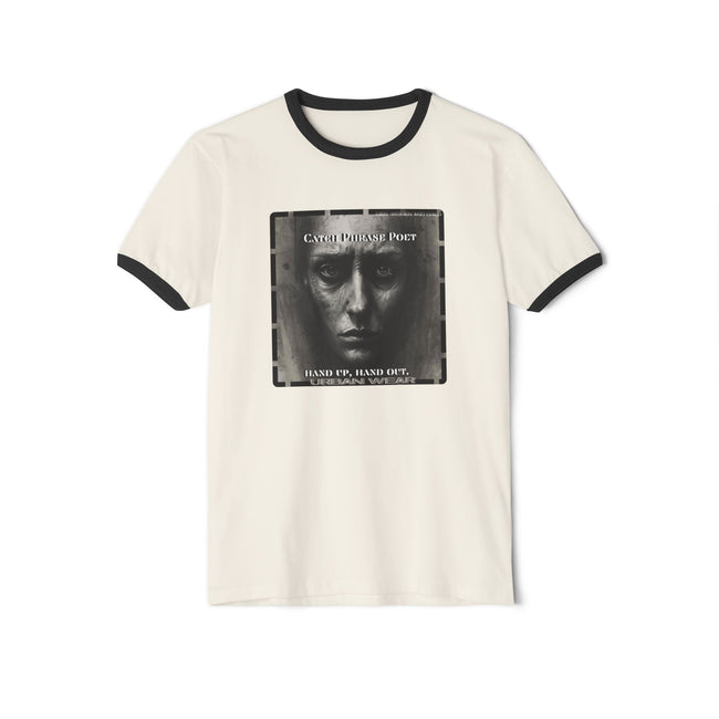 Dark Portrait 'Face the Gray Matter, Conquer' Ringer T-Shirt