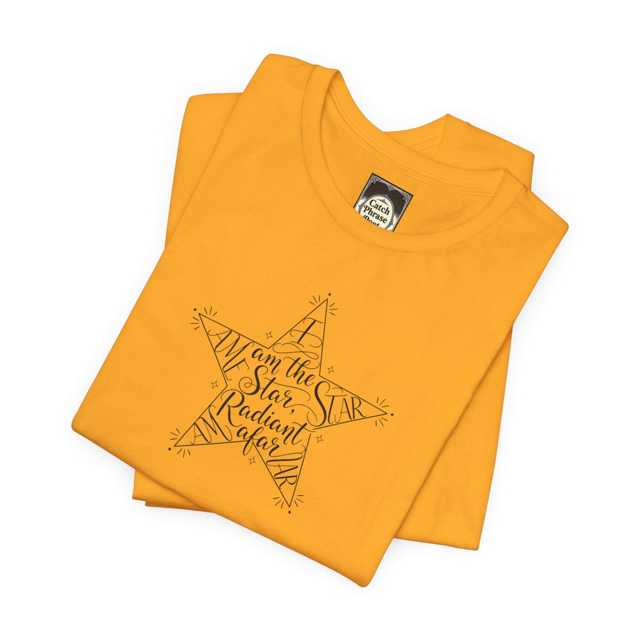Star Radiant Tee — Inspirational Handwritten Star Graphic T-Shirt