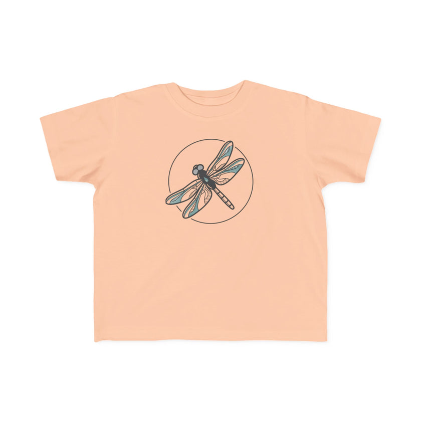 Toddler Striped Tee with Dragonfly Graphic — Kids Nature Shirt