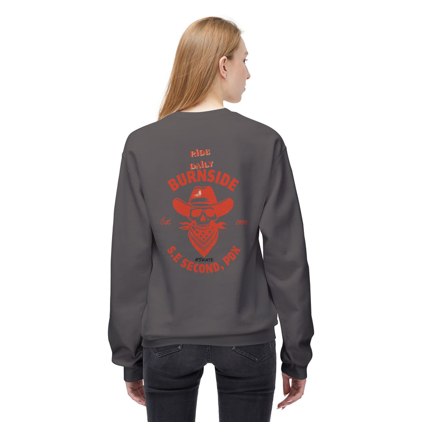 Burnside PDX skate Skull Cowboy Sweatshirt