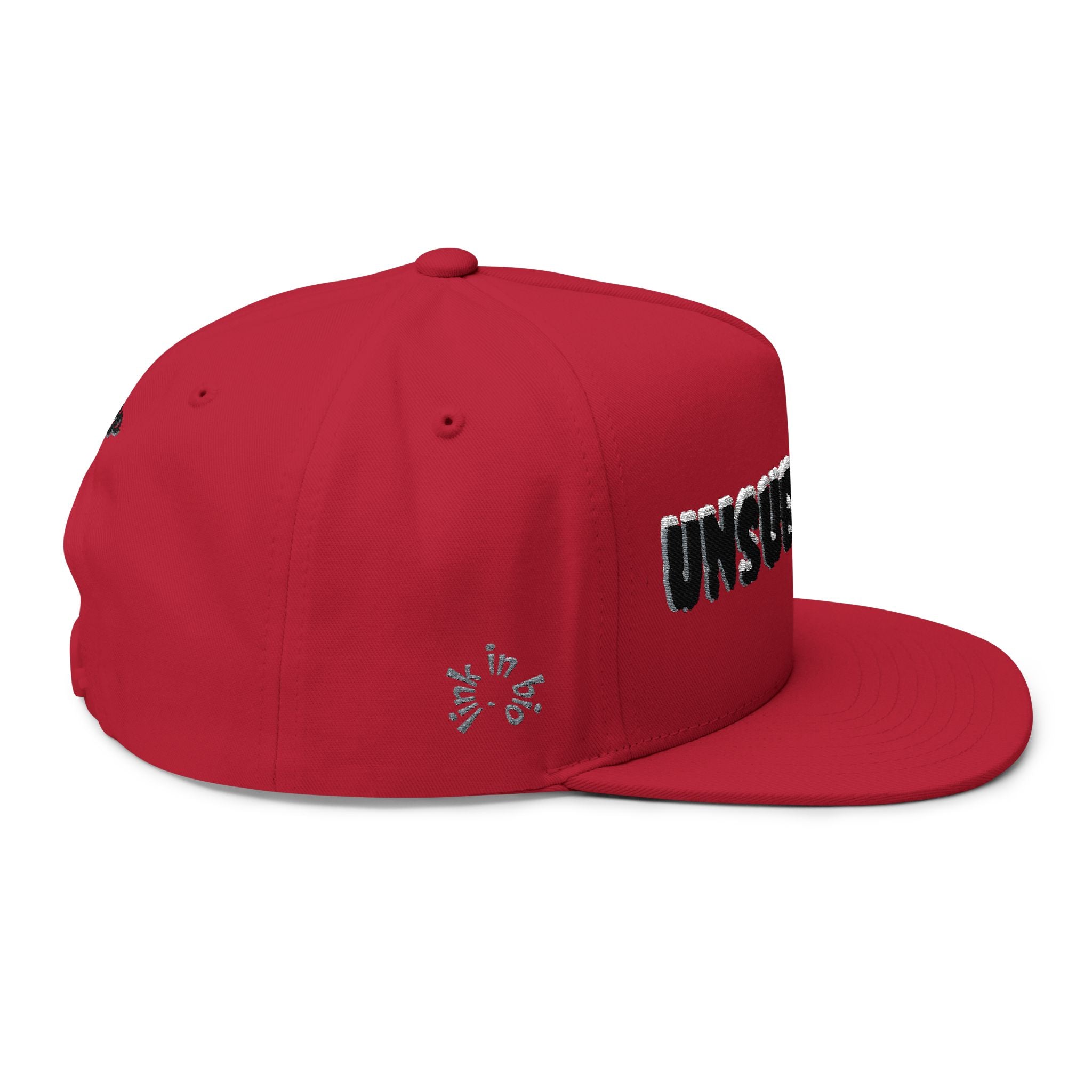 Embroidered 'Subscribe' Red TV Patch Flat Bill Cap