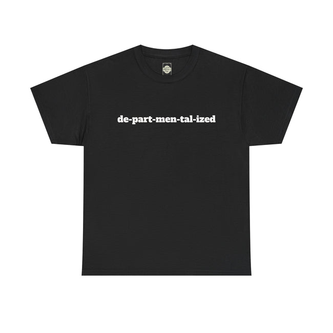 Departmentalized Text T-Shirt — 