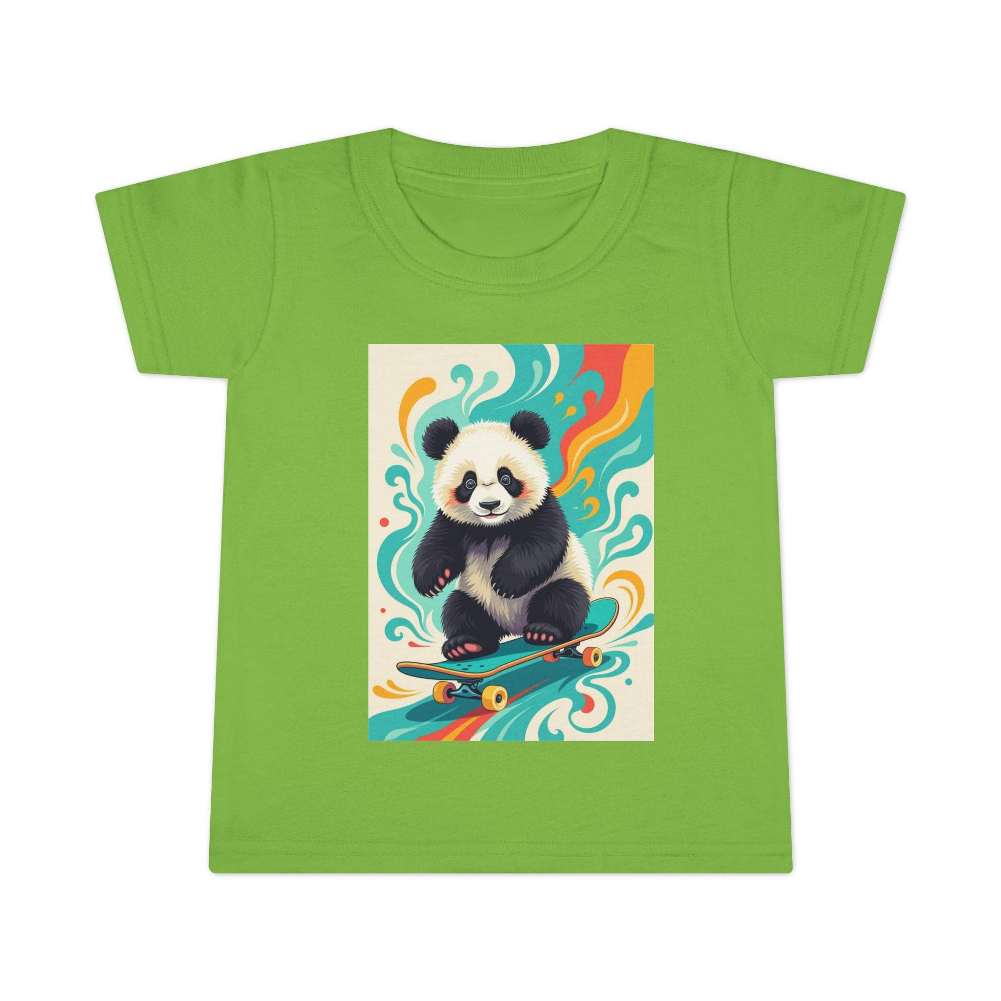 Skateboarding Panda Toddler T-Shirt, Cute Kids Shirt, Fun Gift for Toddlers, Birthday Present, Animal Tee, Playful Apparel