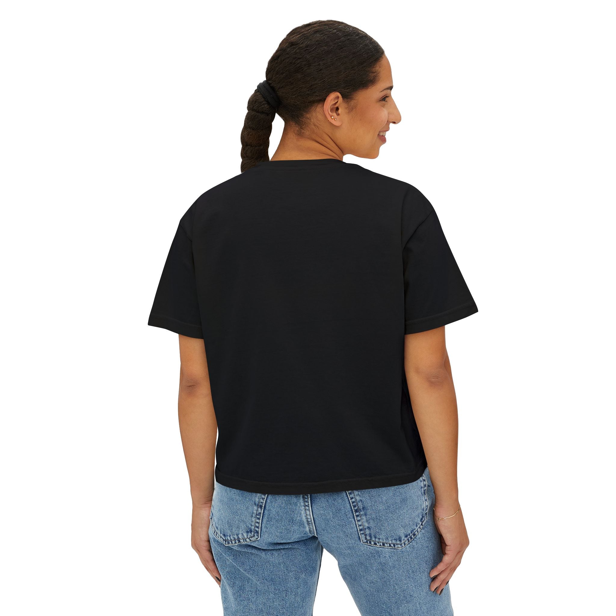 Women's Boxy Tee — Floral Portrait 
