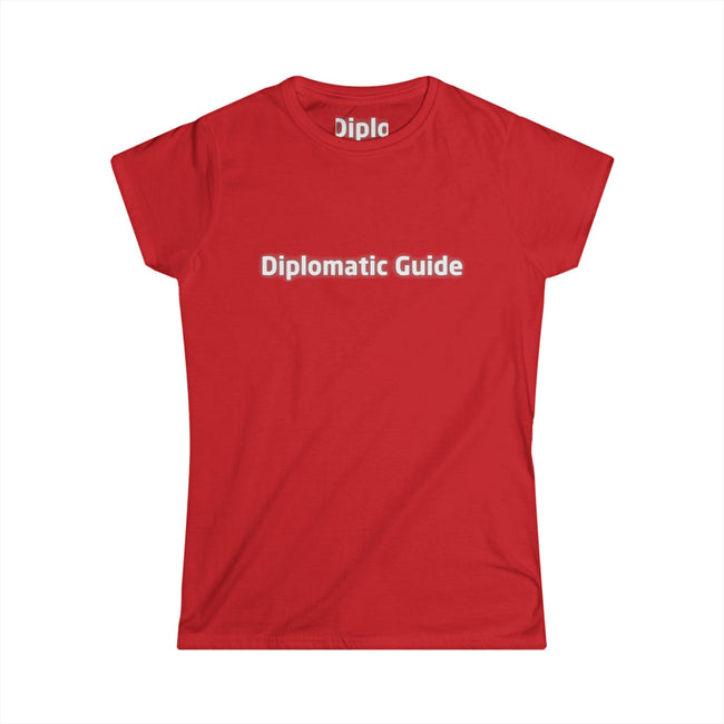 Diplomatic Guide Tee | Black Text Graphic Womens T-Shirt