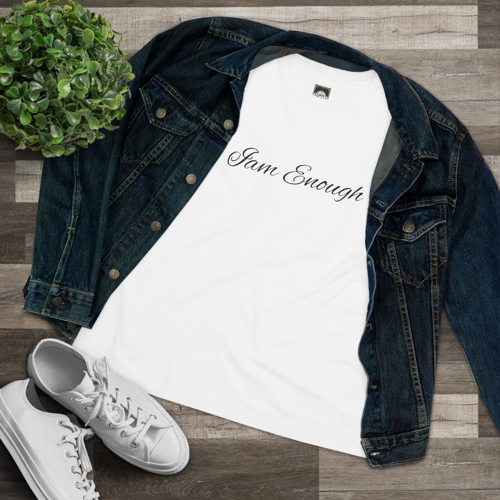 I Am Enough Women's Tee — Minimal Script Self-Love Shirt