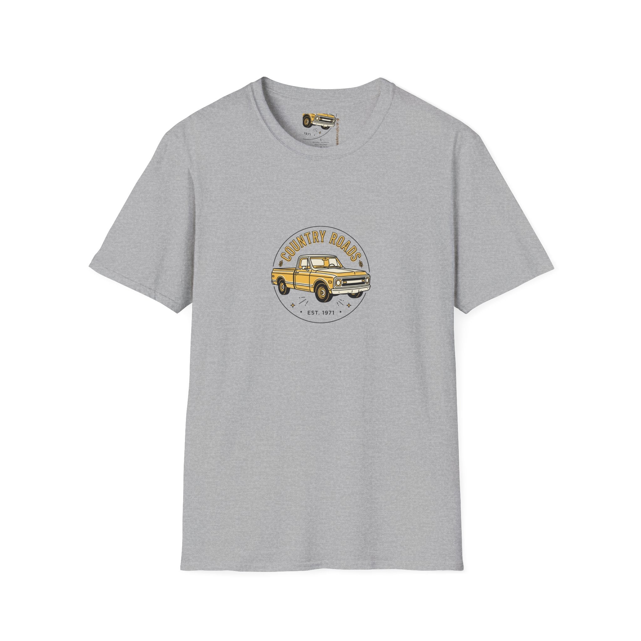 Country Roads Vintage Truck T-Shirt — 'Country Roads' Graphic Tee