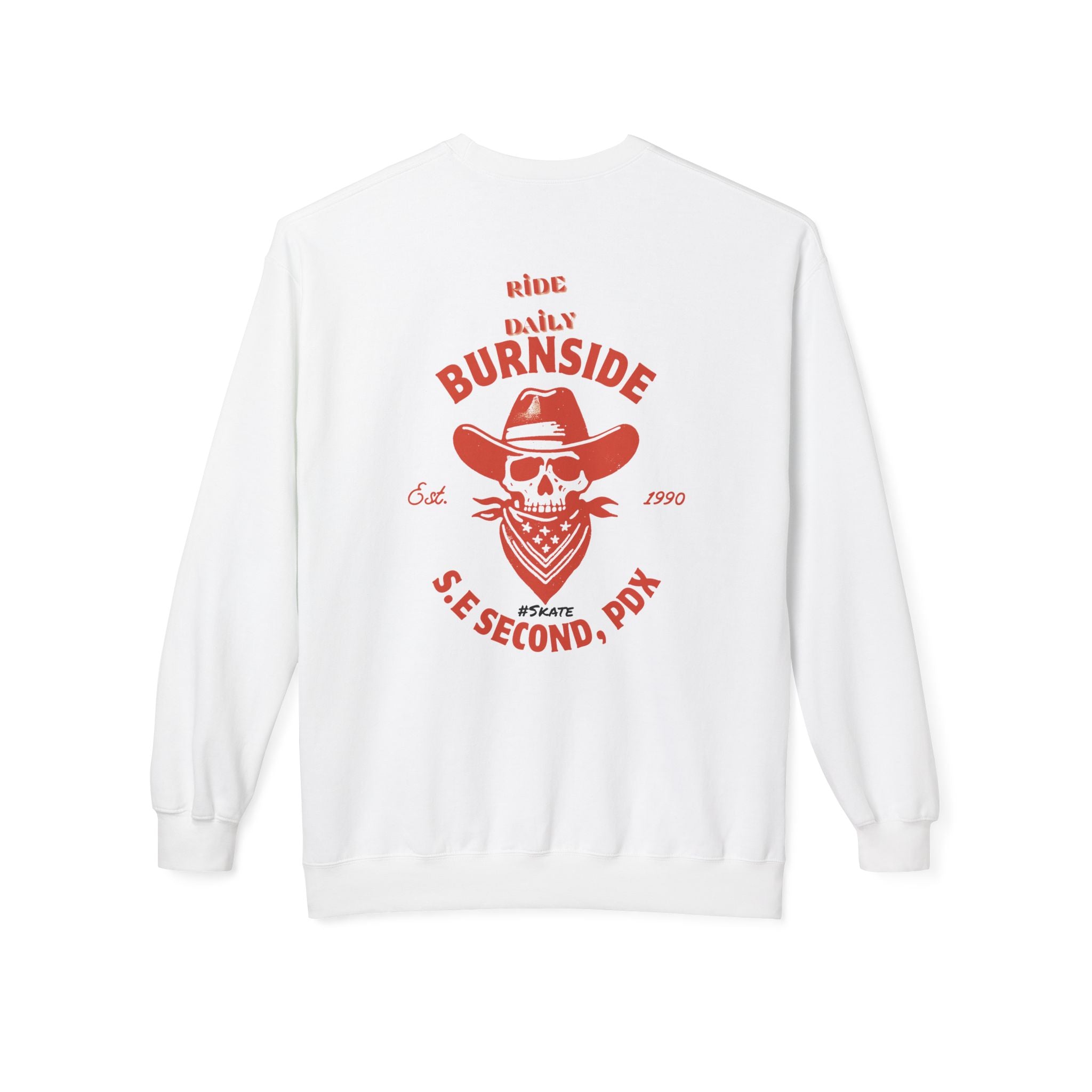 Burnside PDX skate Skull Cowboy Sweatshirt