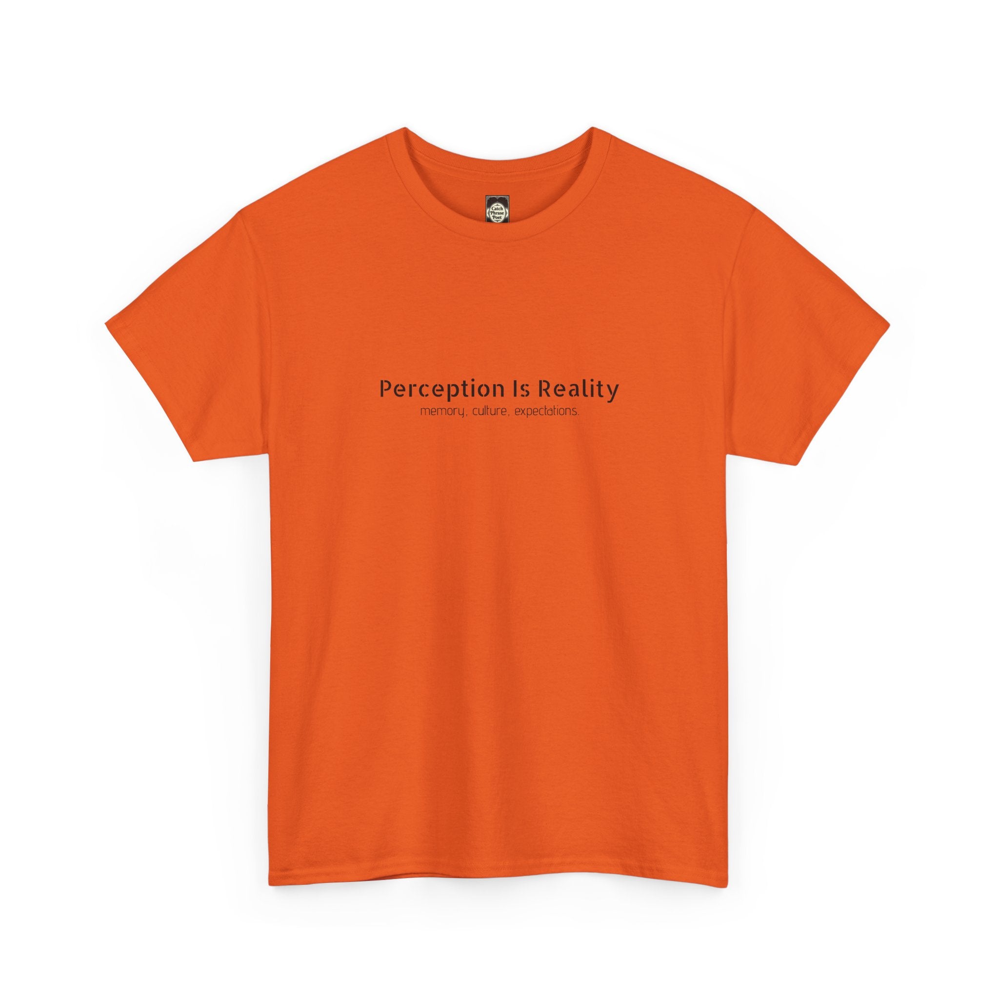 Perception Is Reality Tee - Minimalist White Graphic T-Shirt