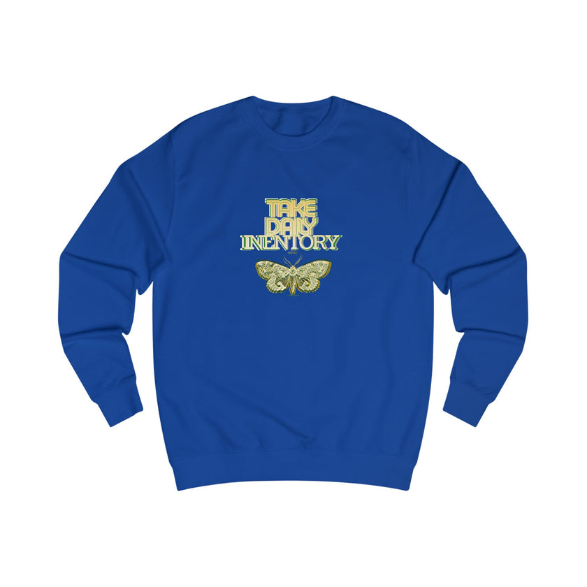 take daily inventory- text design Sweatshirt | 404 BC, internal discussions, reflection