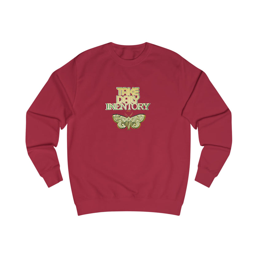 take daily inventory- text design Sweatshirt | 404 BC, internal discussions, reflection