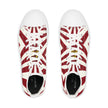 Urban Kicks Red Sunburst High-Top Sneakers — Men's Street Style glide