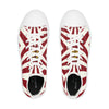 Urban Kicks Red Sunburst High-Top Sneakers — Men's Street Style glide
