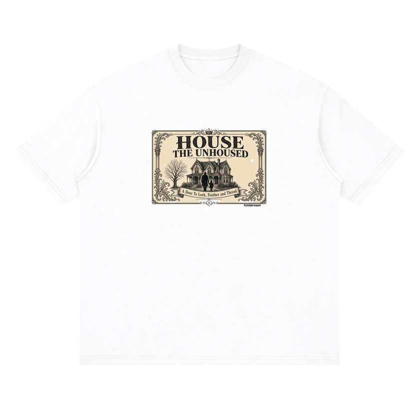 2 house the unhoused Streetwear Loose Drop Shoulder T-Shirt