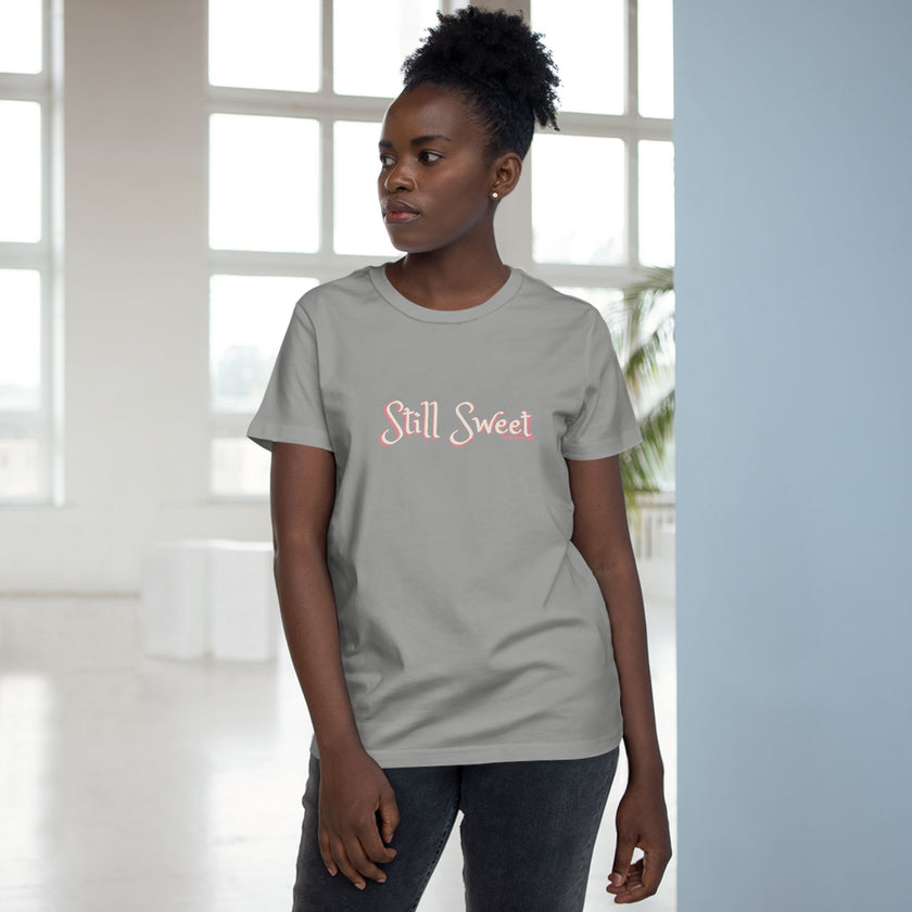 Still Sweet Women's Tee — Retro Script Maple Gray T-Shirt