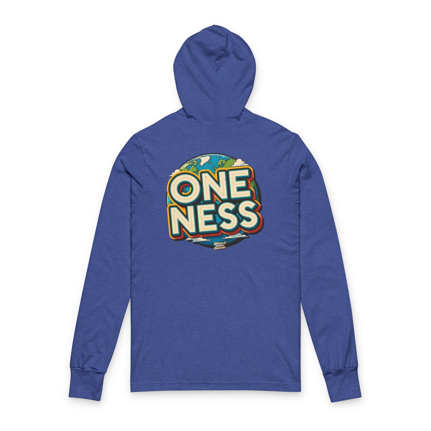 Oneness Hoodie Long Sleeve Tee — Global Unity Flag Design