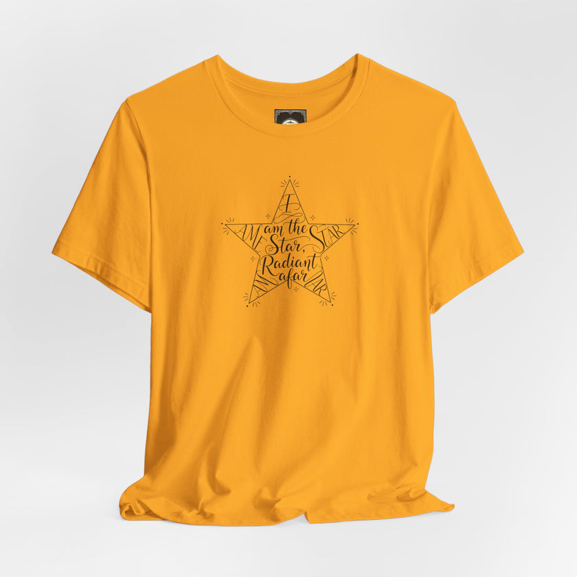 Star Radiant Tee — Inspirational Handwritten Star Graphic T-Shirt