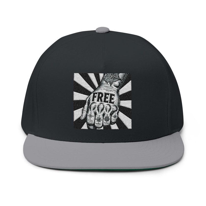 Free Spirit Embroidered Flat Bill Cap