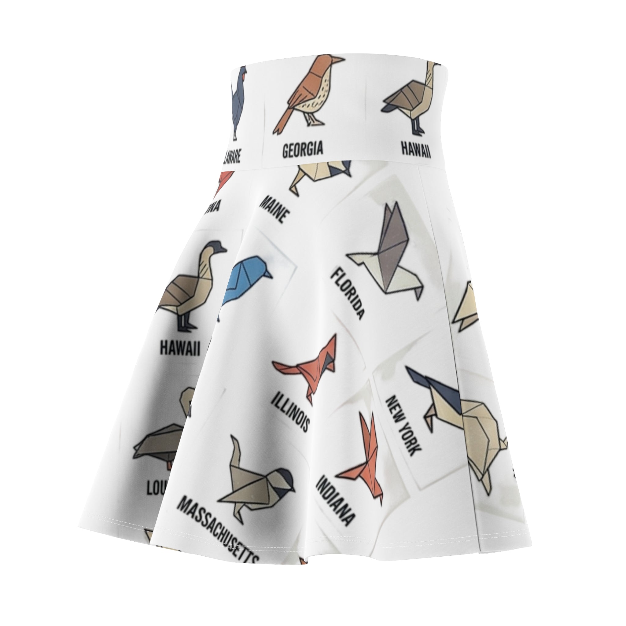 Birds of America Collage Skater Skirt
