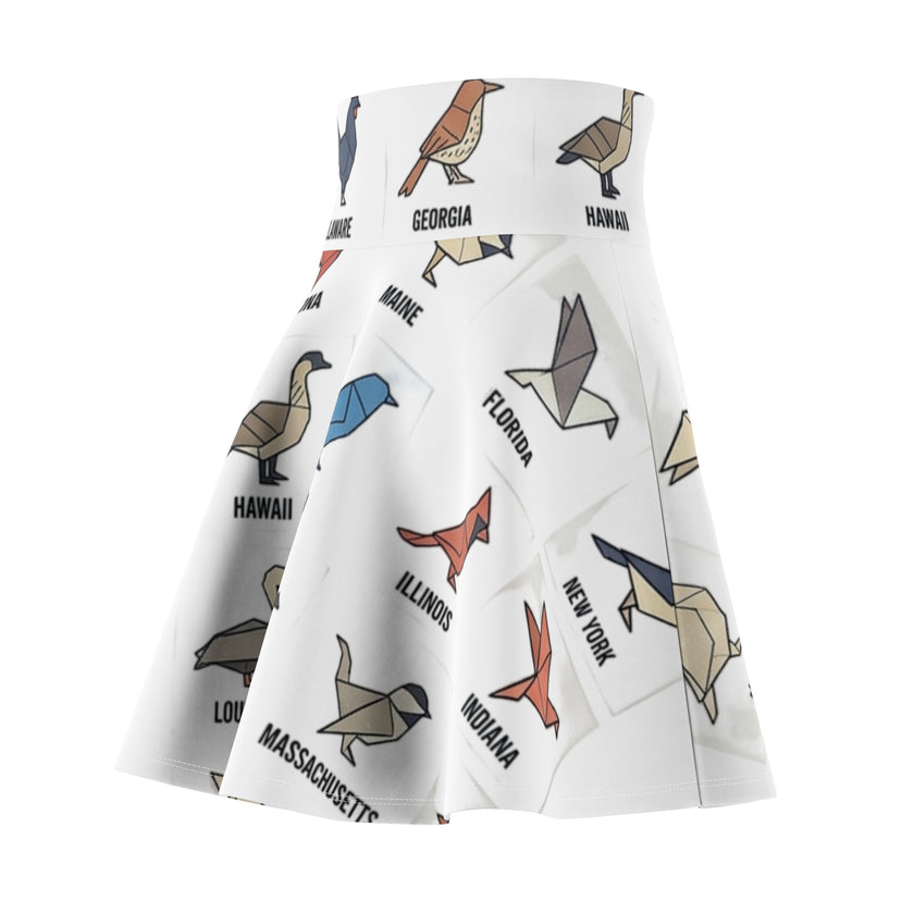 Birds of America Collage Skater Skirt