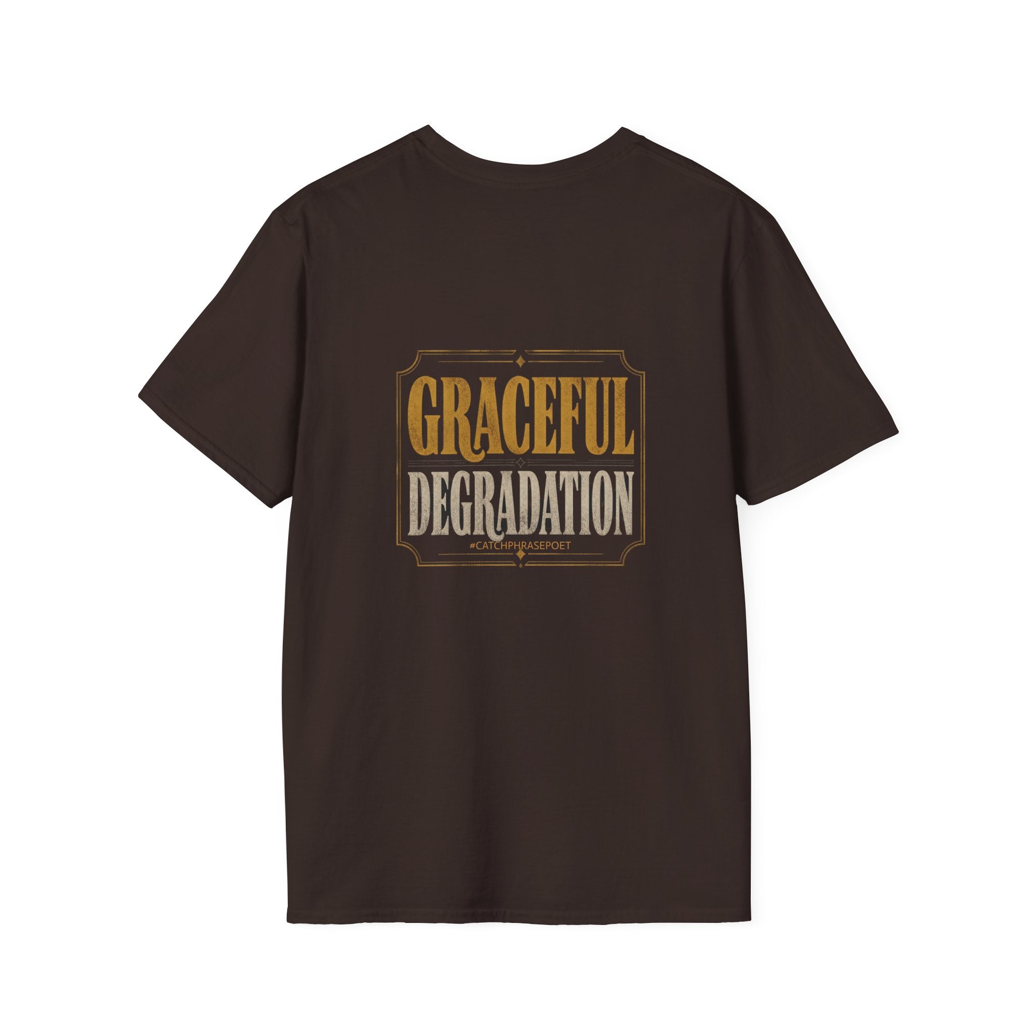 Graceful Degradation T-Shirt — Vintage Gold Gothic Graphic Tee