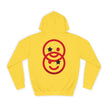 Duo Smile Star Hoodie — Red Double-Wink Graphic College Hoodie