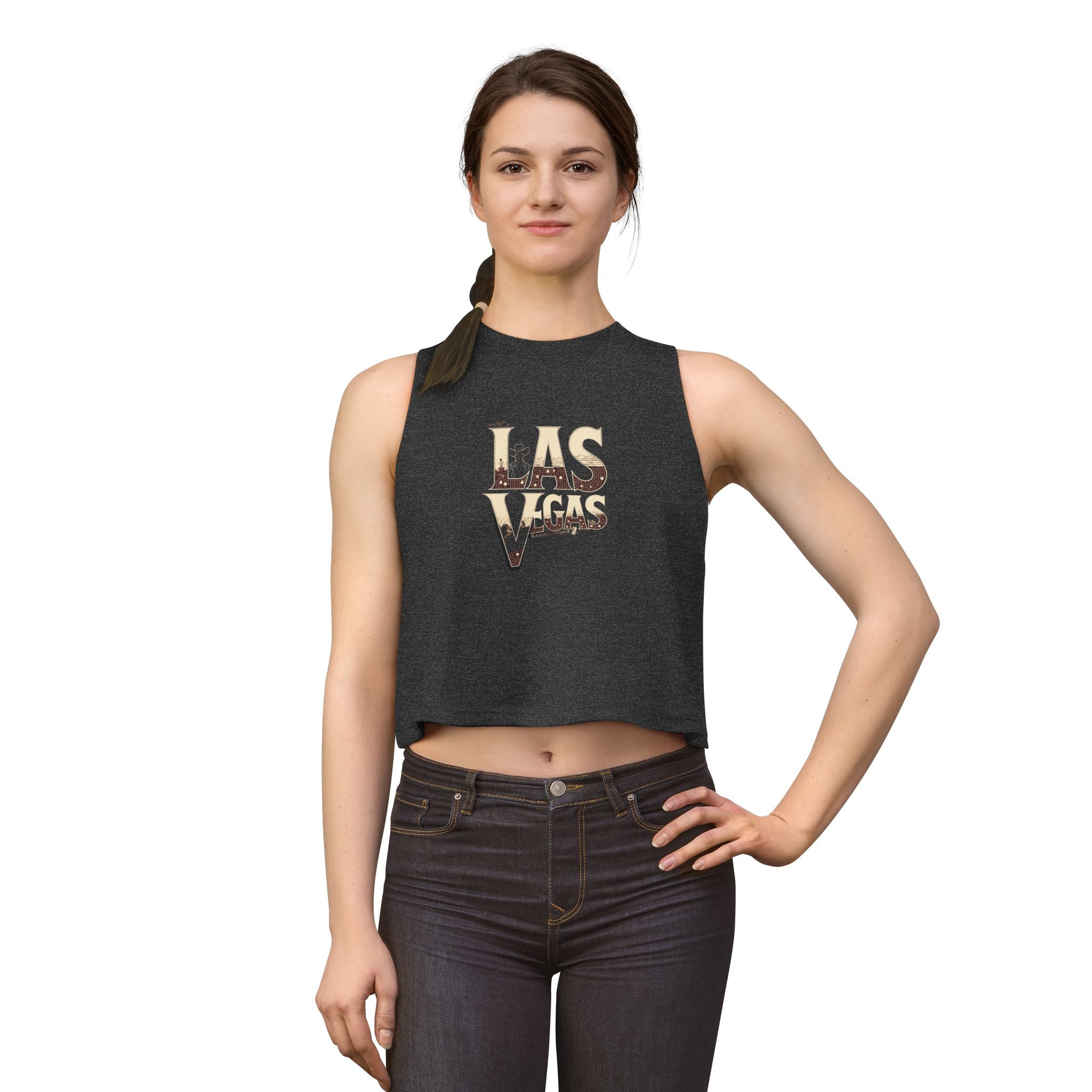 Las Vegas Floral Crop Top — Vintage Vegas Graphic Tank