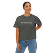 Self Influencer Boxy Tee – Women’s Casual Crop Graphic Shirt