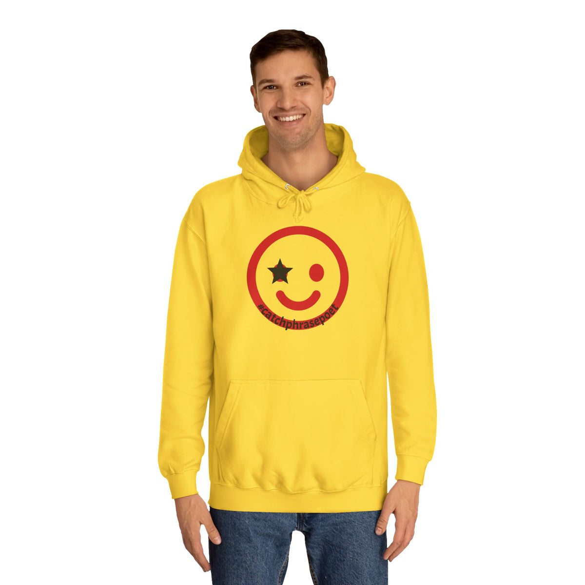 Smiley Duo Hoodie — Playful Star-Eye Graphic Pullover