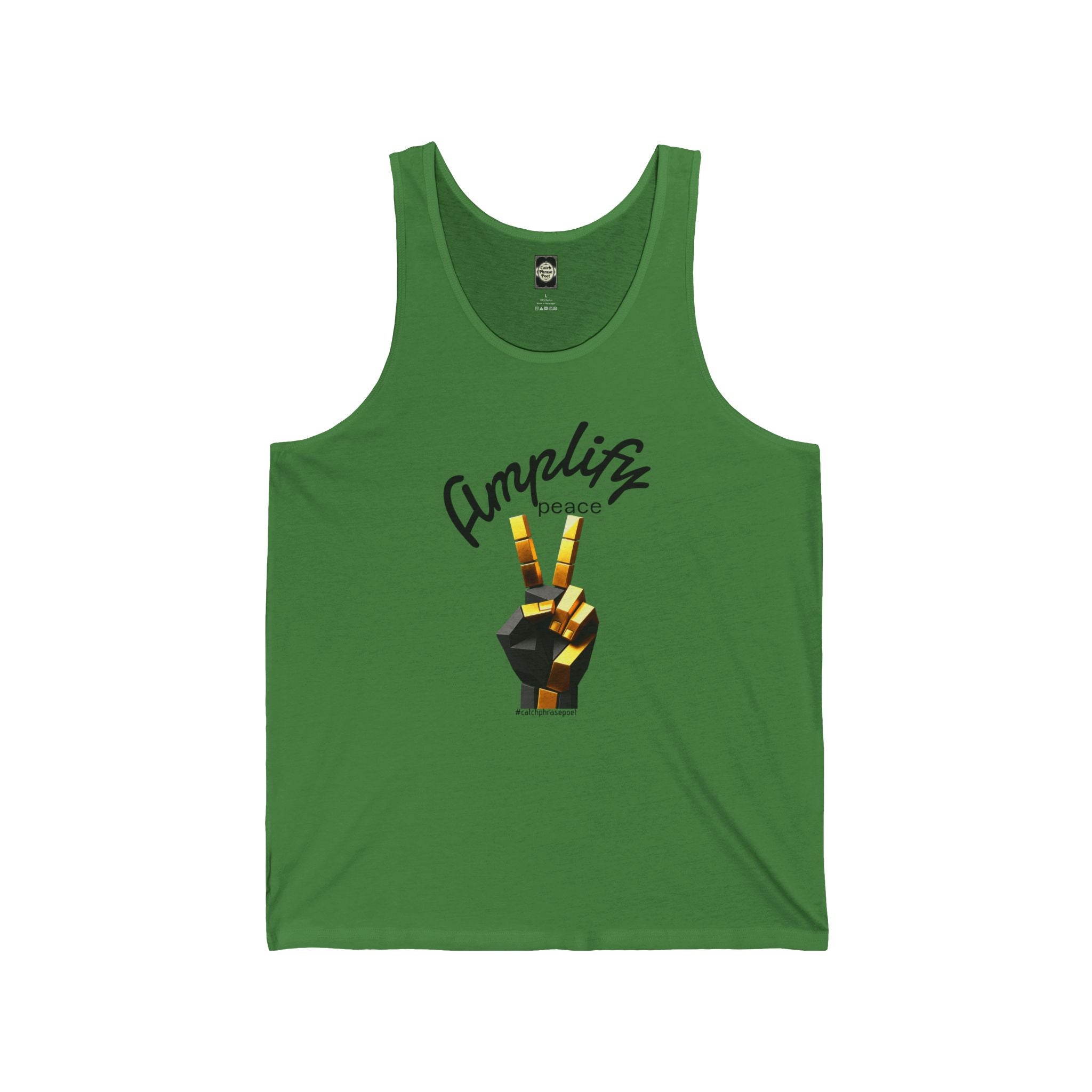 Amplify Peace peace hand V-sign Tank Top | Peaceful Protest Vibe