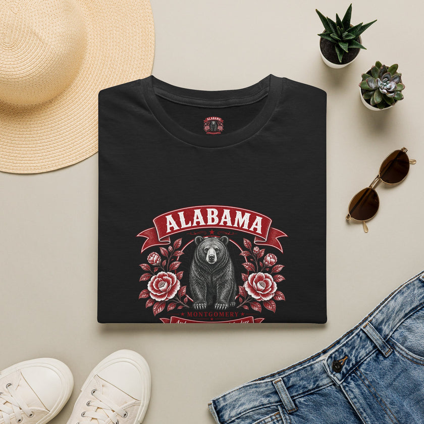 Alabama Bear Floral T-Shirt — Montgomery State Pride Tee