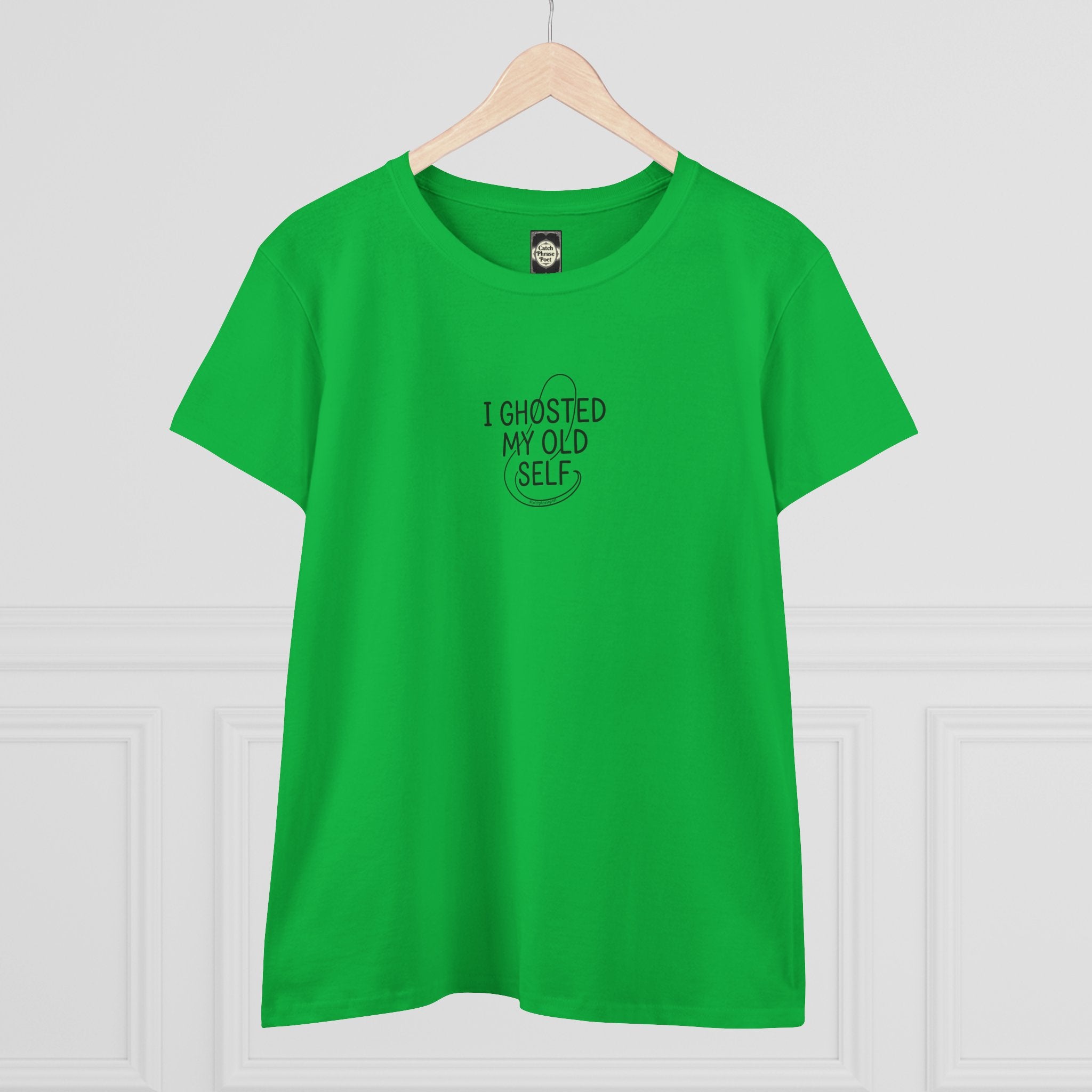 I Ghosted My Old Self Women's Tee — Empowerment Minimalist Cotton Shirt