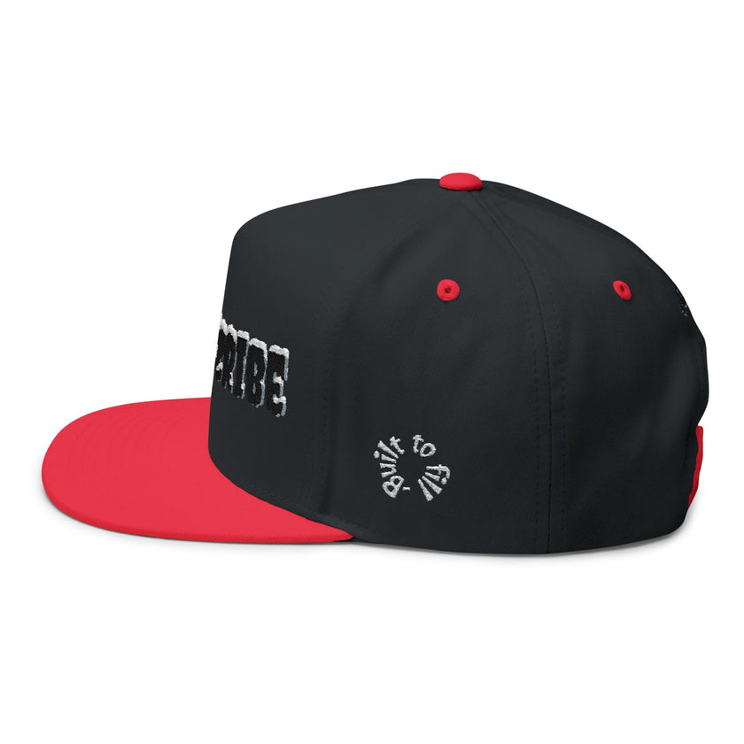 Embroidered 'Subscribe' Red TV Patch Flat Bill Cap