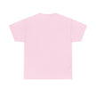 Plain light pink short sleeve t-shirt, back view, minimalist casual style