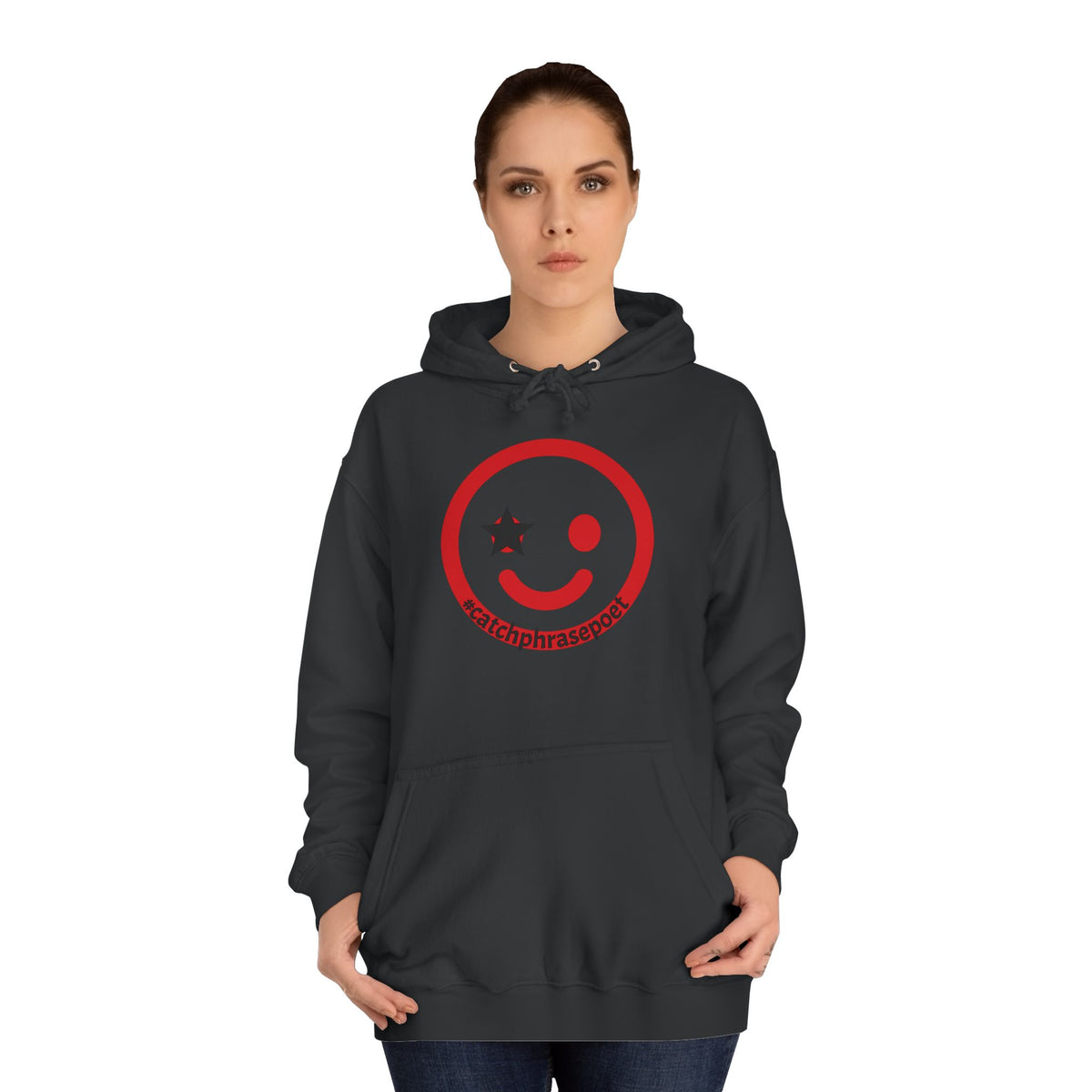 Smiley Duo Hoodie — Playful Star-Eye Graphic Pullover