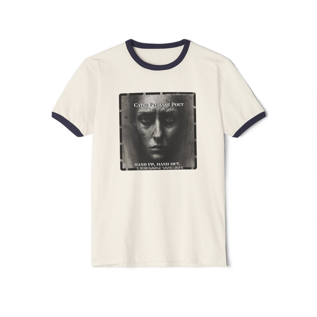 Dark Portrait 'Face the Gray Matter, Conquer' Ringer T-Shirt