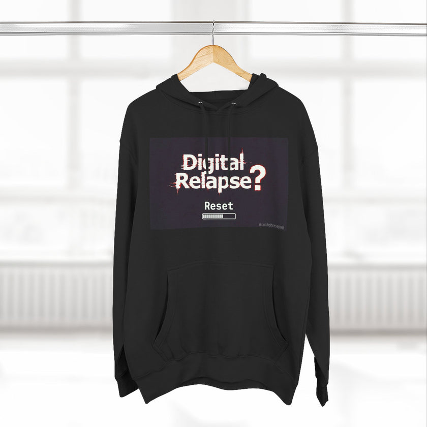 Digital Relapse? Reset Hoodie — Retro Vaporwave Graphic Pullover