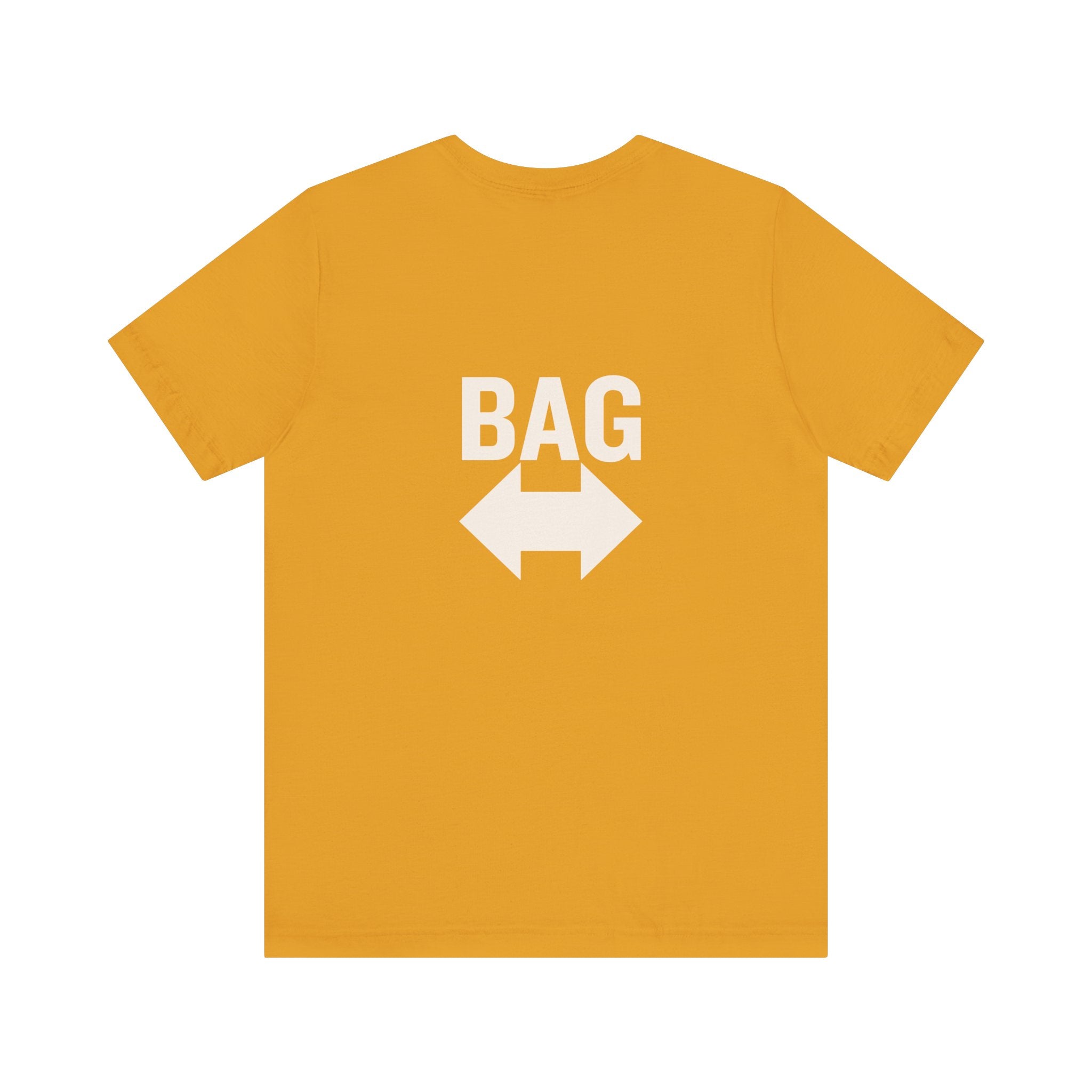 'Get Your Bag — It's Over There' graphic tee detail
