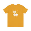 'Get Your Bag — It's Over There' graphic tee detail