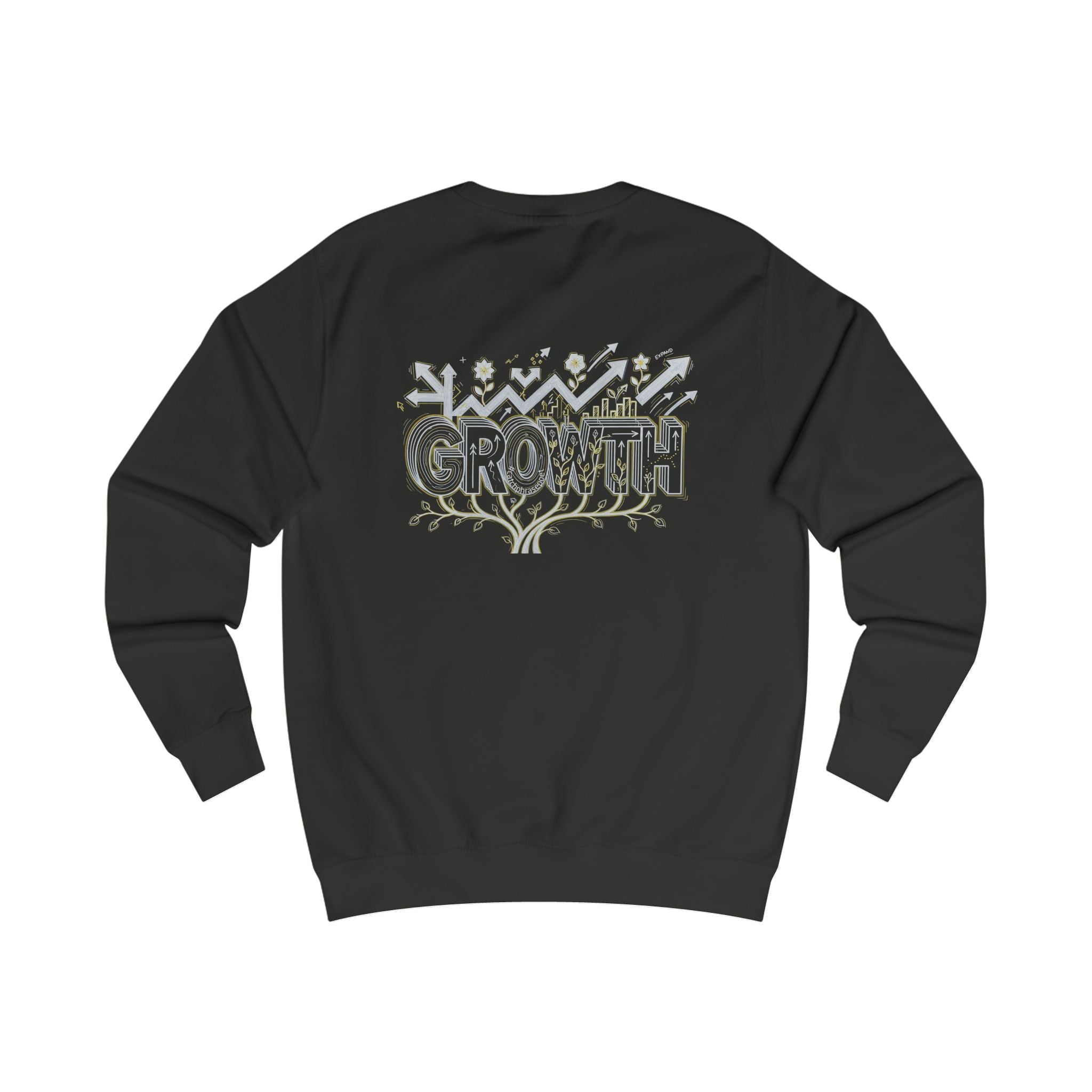 Growth floral typography Sweatshirt | Botanical lettering crewneck