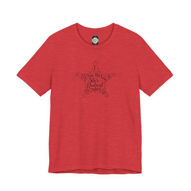 Star Radiant Tee — Inspirational Handwritten Star Graphic T-Shirt