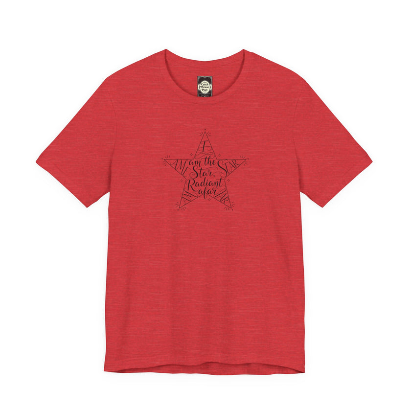 Star Radiant Tee — Inspirational Handwritten Star Graphic T-Shirt