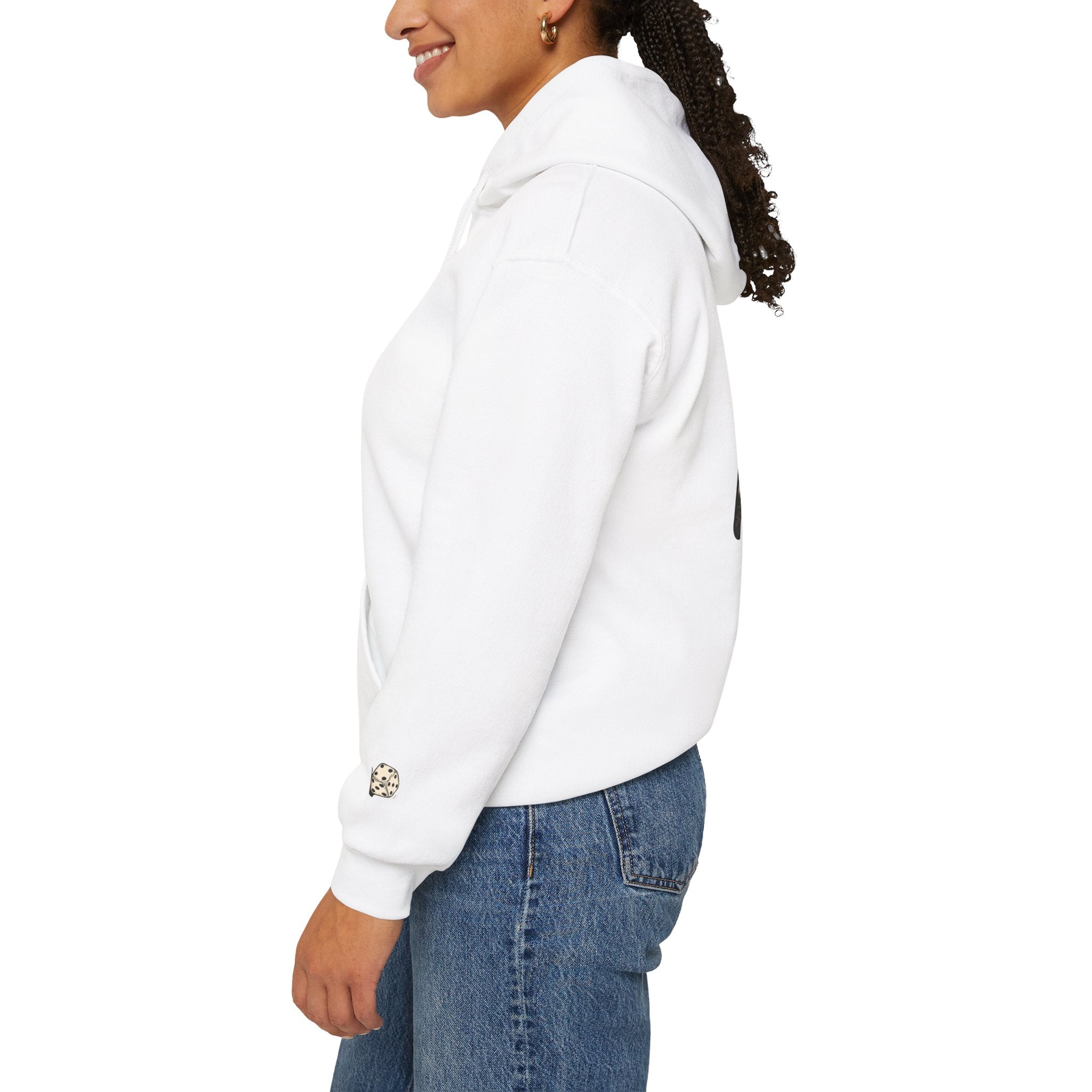 Here Comes Trouble Hoodie — Vintage Dice Graphic Pullover
