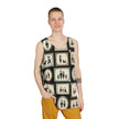 Men's Tank Top — Vintage Family Stick Figure Collage All-Over Print