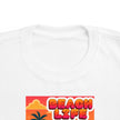 'Beach Life' retro sunset palm toddler graphic tee