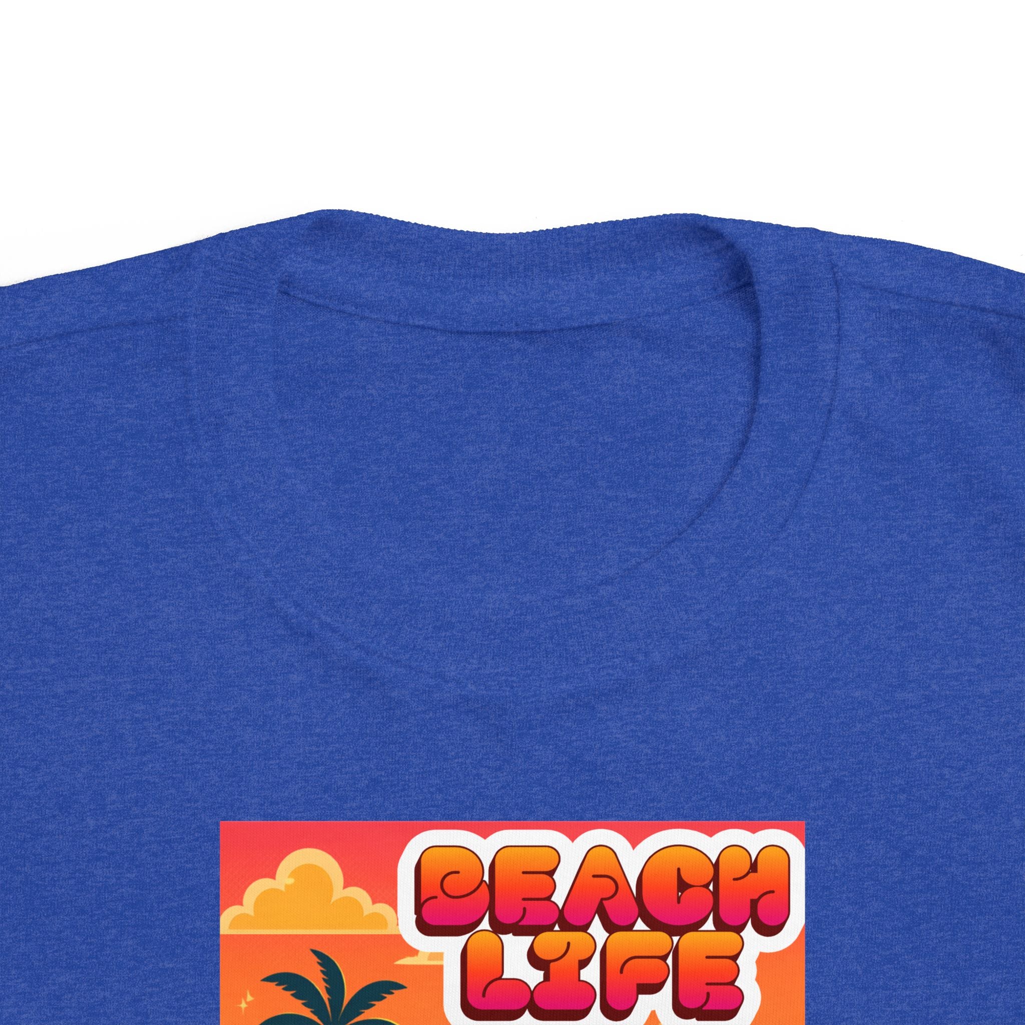 Toddler Tee - 'Beach Life' Retro Sunset Palm Graphic