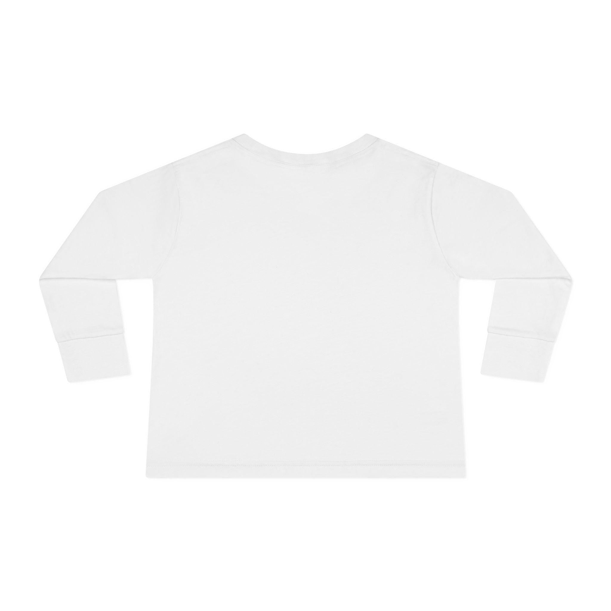 Back view of plain white long sleeve shirt, minimalist casual clothing